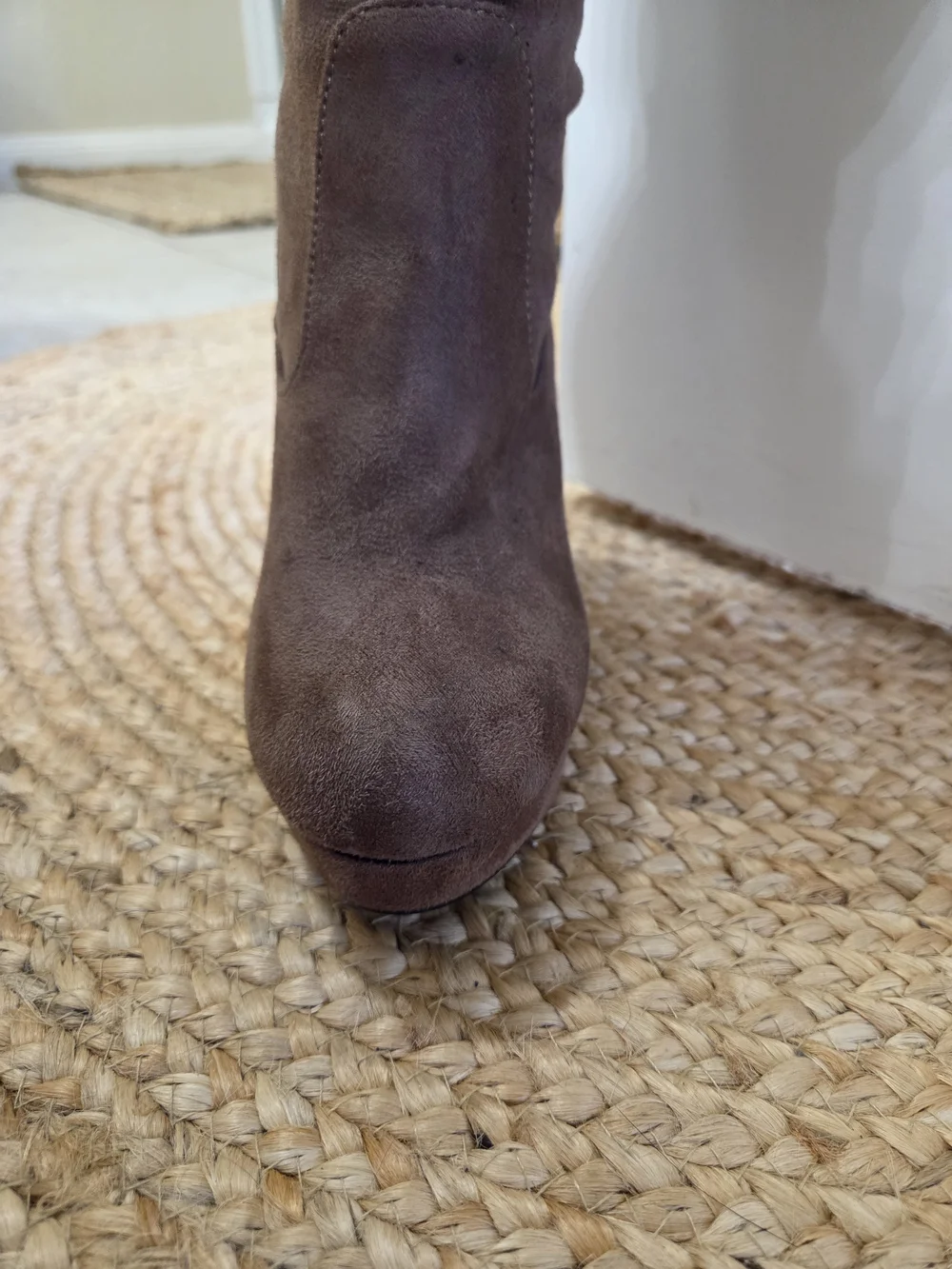 Women's Taupe Over-the-Knee Slouchy High Heel Boots